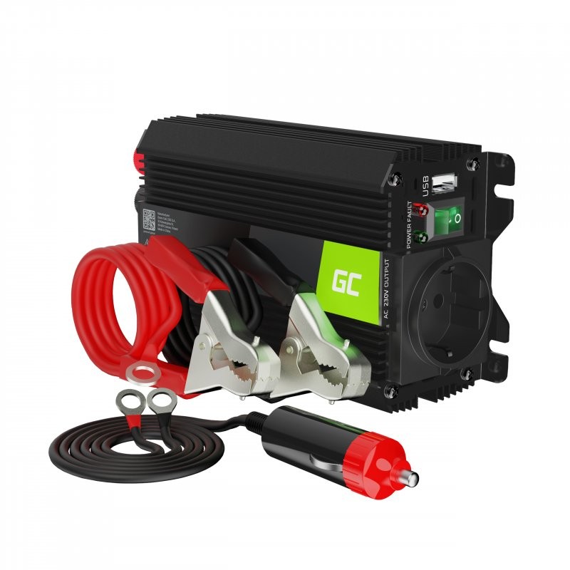 Green Cell KFZ Spannungswandler Power Inverter 12V > 230V 300W / 600W