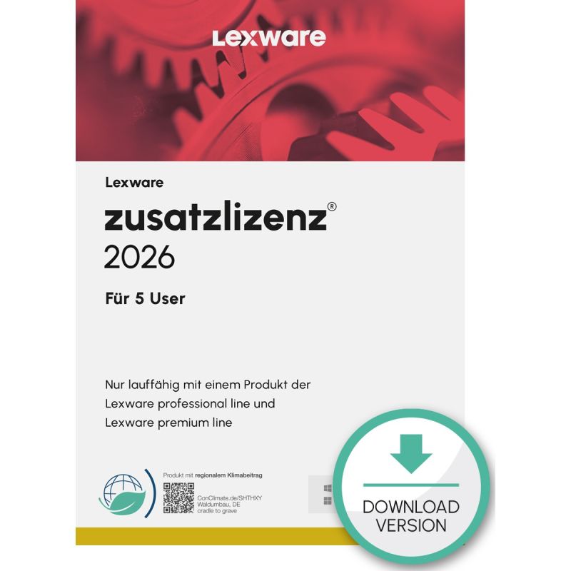 Lexware Zusatzlizenzen 2026 für 5 User - ABO - ESD-DownloadESD