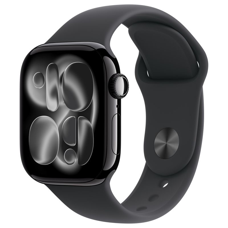 Apple Watch S11 Aluminium 42mm Diamantschwarz (Sportarmband schwarz) S / M