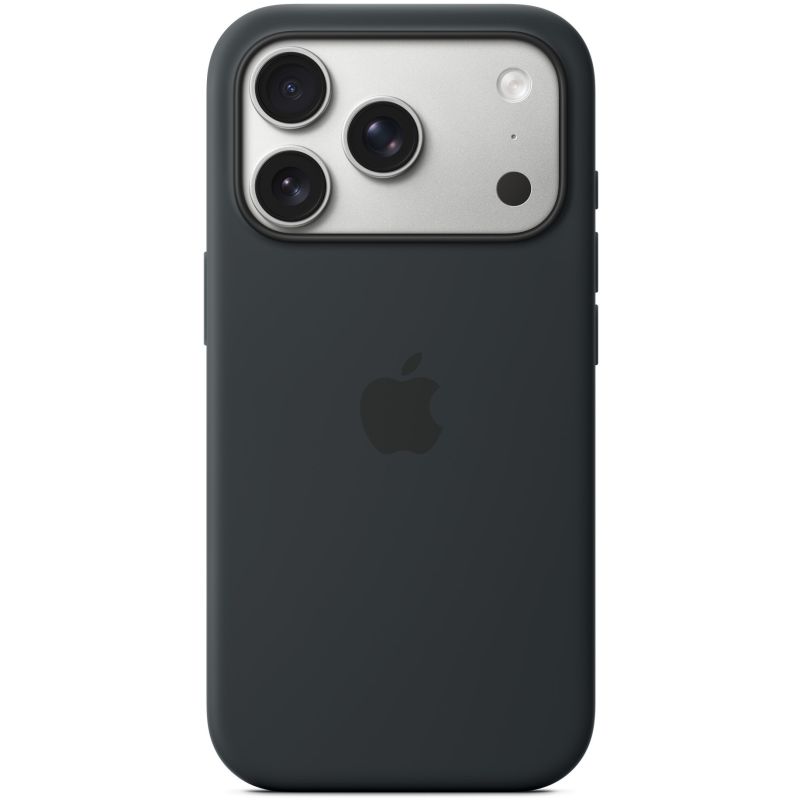 Silikon Case iPhone 17 Pro mit MagSafe (schwarz)
