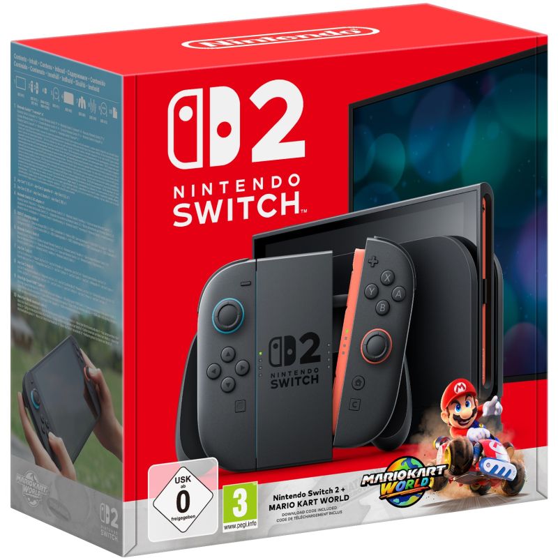 Nintendo Switch 2 + Mario Kart World-Set Schwarz