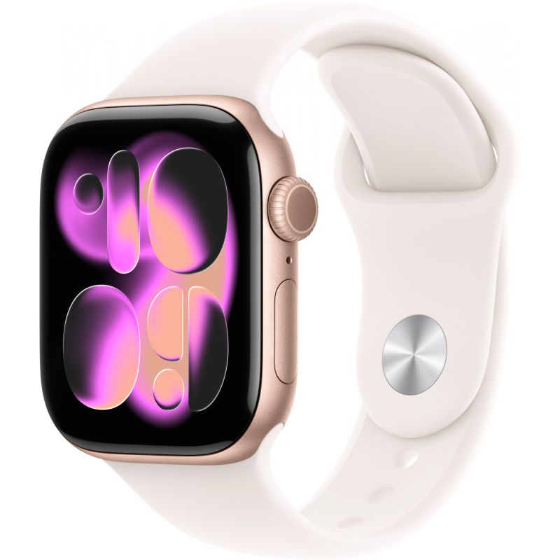 Apple Watch S11 Aluminium 42mm Rosegold (Sportarmband blassrosa) S / M